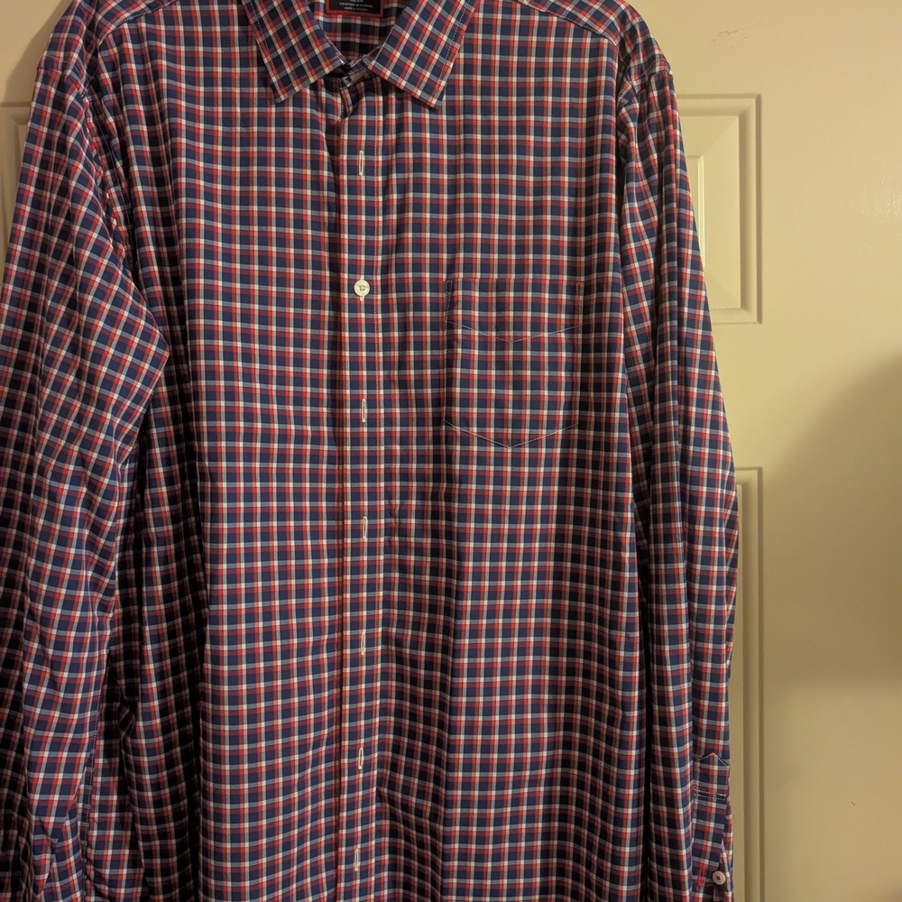 Men's UNTUCKit Stuhlmuller Tall Slim Shirt Size XXLARGE